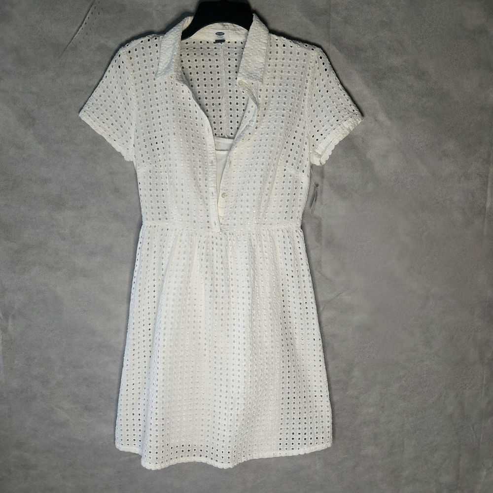 Old Navy Eyelet Lace Fit & Flare Dress